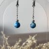 Boucles d’oreilles interchangeables Soléas en pierres naturelles avec pendentif une pierre de 8 mm, créoles en acier inoxydable - apatite
