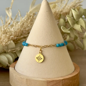 bracelet pierres naturelles femme doré personnalisable élégant