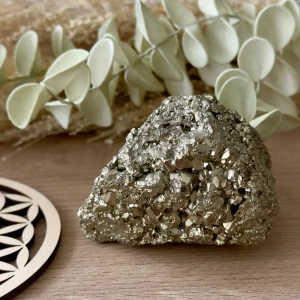 Pyrite brute naturelle 327 g – Pierre naturelle cristallisée